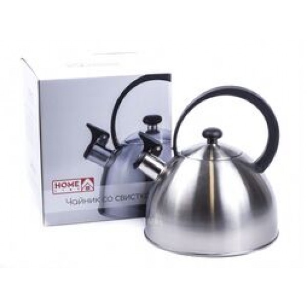 Чайник со свистком нерж. сталь 3.0 л с пластмассовой ручкой GS-04003B-3.0L