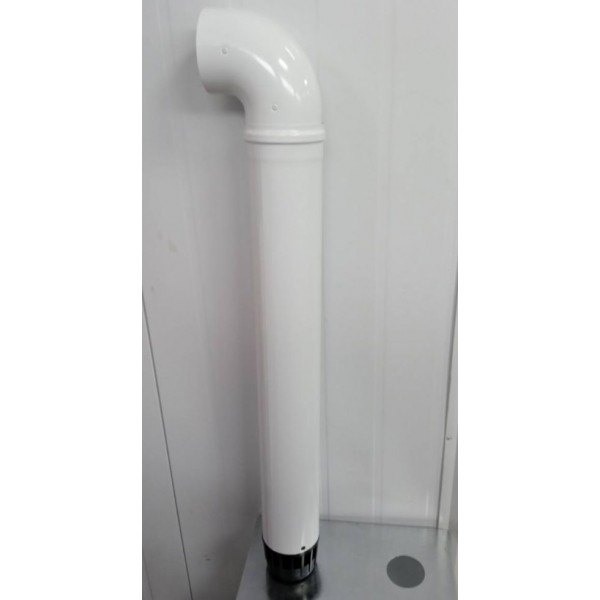 Дымоход коаксиальный универсальный антилед косой D=60/100 KTL-01-075K