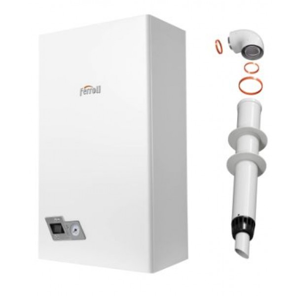 Котел газовый Ferroli Divabel F24 ZL0BYF6JYA в комплекте с дымоходом KTL-01-075